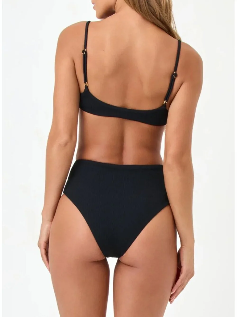 L*Space Black Piper Bikini Top Women's Swimsuit Beach Summer Size XS NWT
